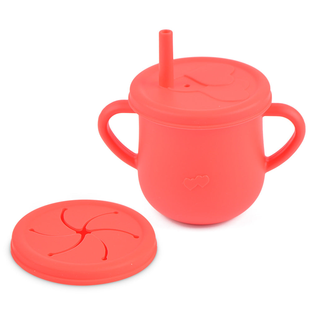 Venta al por mayor Suministros para bebés de taza de bocadillos para niños de silicona